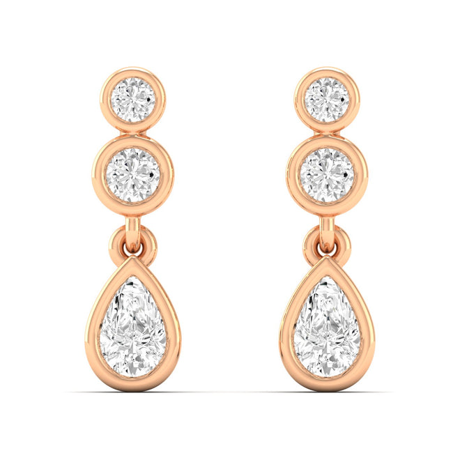 0.25 Ct Diamond Fashion Stud Earrings 9k Solid Gold