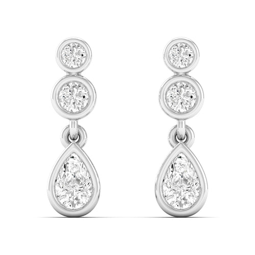 0.25 Ct Diamond Fashion Stud Earrings 9k Solid Gold