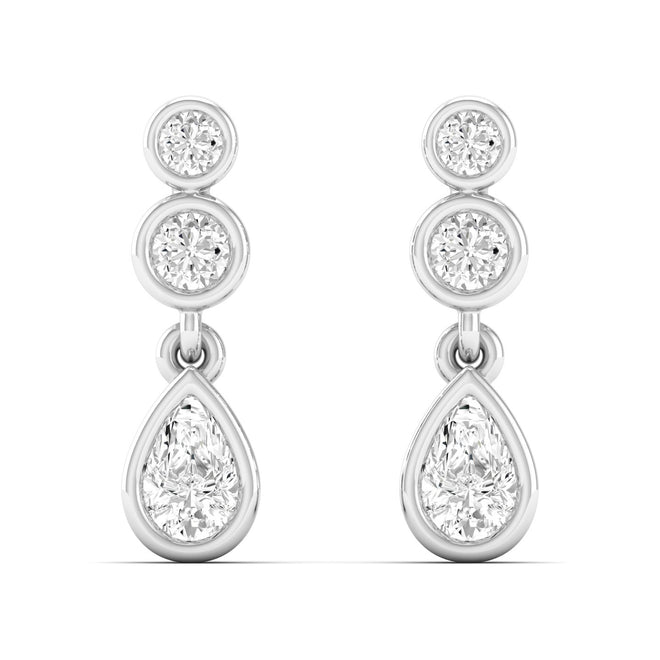 0.25 Ct Diamond Fashion Stud Earrings 9k Solid Gold