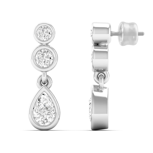 0.25 Ct Diamond Fashion Stud Earrings 9k Solid Gold