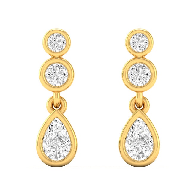 0.25 Ct Diamond Fashion Stud Earrings 9k Solid Gold