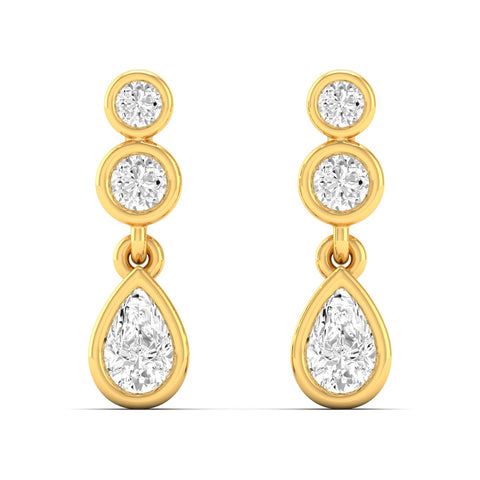 0.25 Ct Diamond Fashion Stud Earrings 9k Solid Gold
