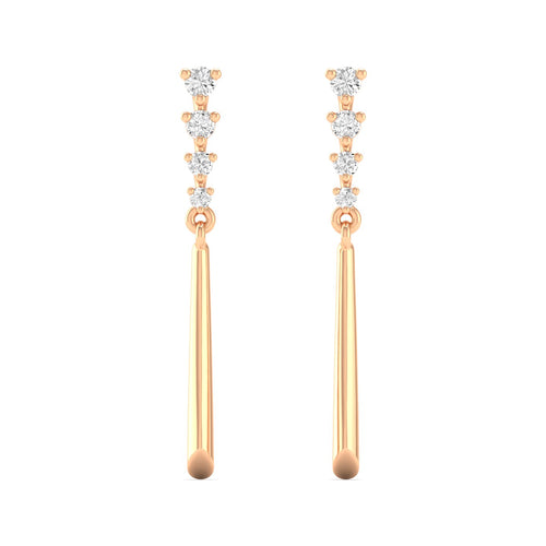 Fashion Stud Earrings 9k Solid Gold