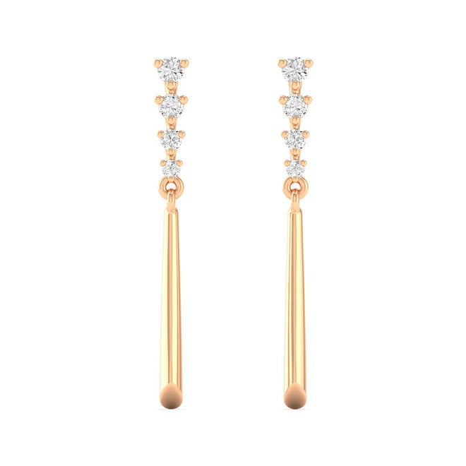 Fashion Stud Earrings 9k Solid Gold