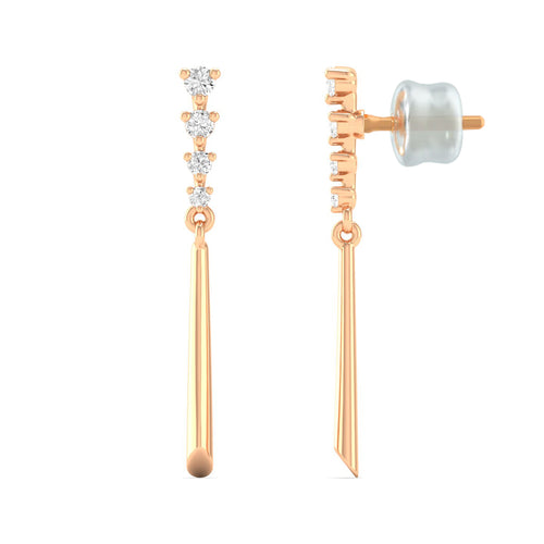 Fashion Stud Earrings 9k Solid Gold