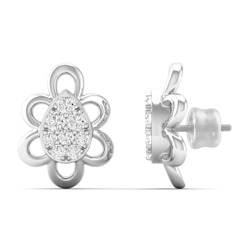 0.20 Ct Diamond Fashion Stud Earrings 9k Solid Gold
