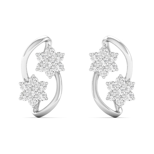 0.42 Ct Diamond Fashion Stud Earrings 9k Solid Gold