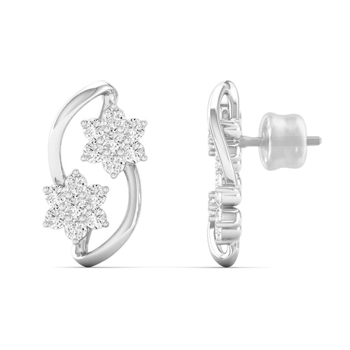 0.42 Ct Diamond Fashion Stud Earrings 9k Solid Gold