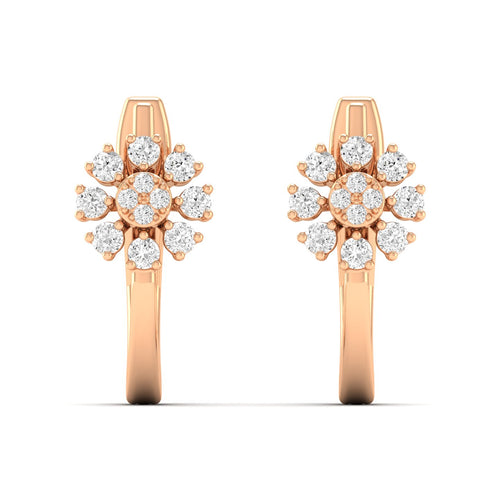 0.25 Ct Diamond Fashion Stud Earrings 9k Solid Gold