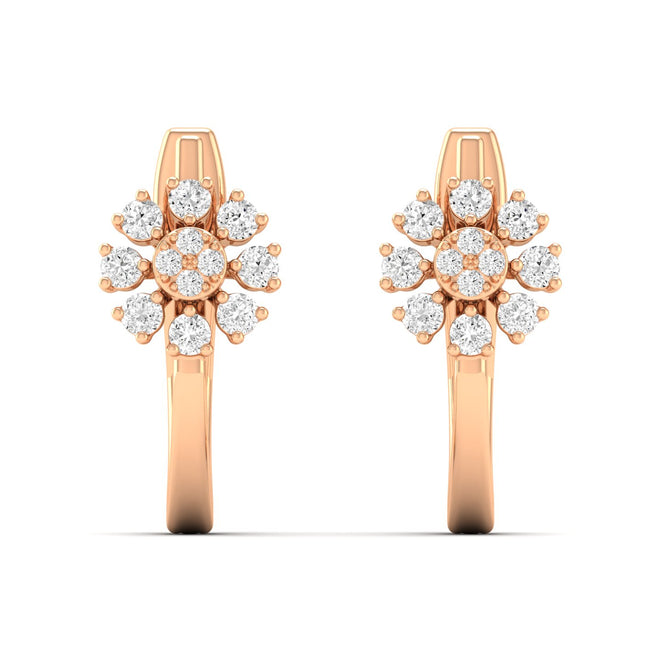 0.25 Ct Diamond Fashion Stud Earrings 9k Solid Gold