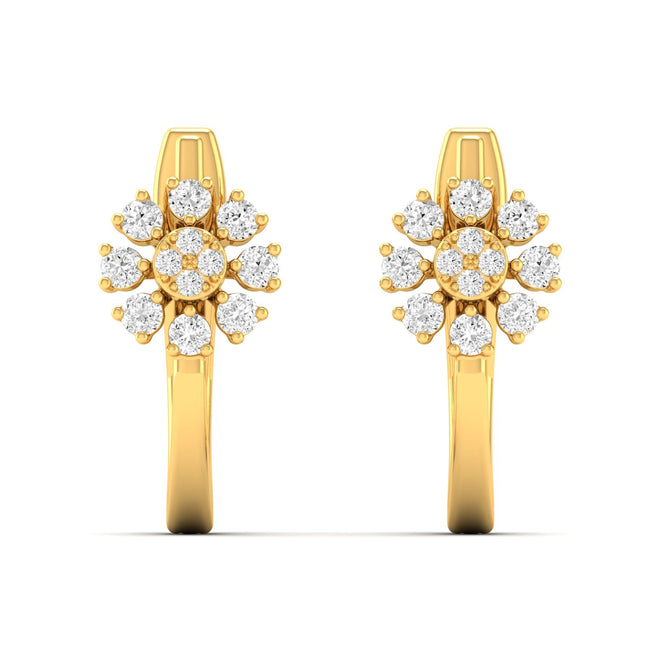 0.25 Ct Diamond Fashion Stud Earrings 9k Solid Gold