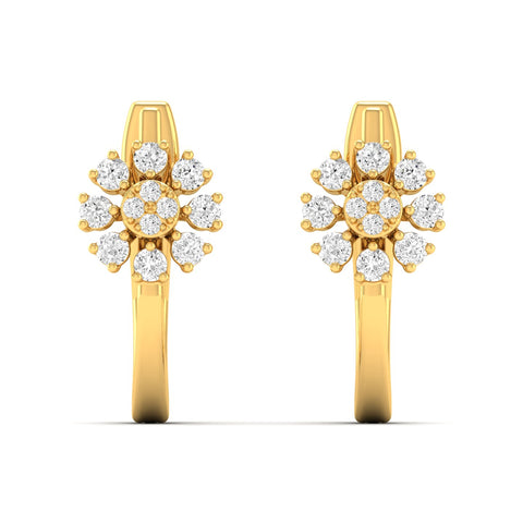 0.25 Ct Diamond Fashion Stud Earrings 9k Solid Gold