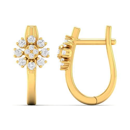 0.25 Ct Diamond Fashion Stud Earrings 9k Solid Gold