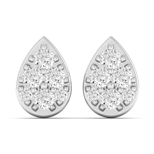 0.20 Ct Diamond Fashion Stud Earrings 9k Solid Gold