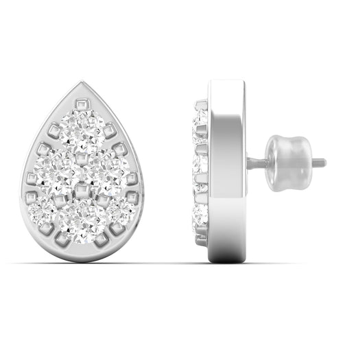 0.20 Ct Diamond Fashion Stud Earrings 9k Solid Gold