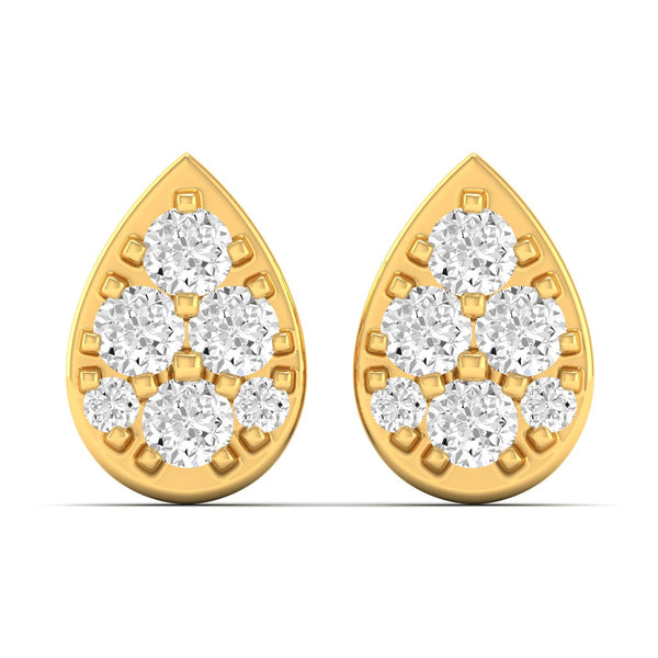 0.20 Ct Diamond Fashion Stud Earrings 9k Solid Gold