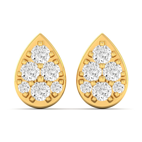 0.20 Ct Diamond Fashion Stud Earrings 9k Solid Gold