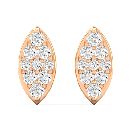 0.20 Ct Diamond Fashion Stud Earrings 9k Solid Gold