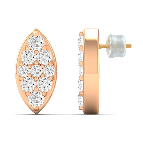 0.20 Ct Diamond Fashion Stud Earrings 9k Solid Gold