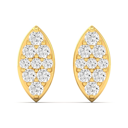 0.20 Ct Diamond Fashion Stud Earrings 9k Solid Gold