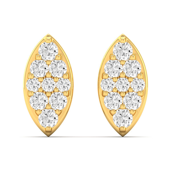 0.20 Ct Diamond Fashion Stud Earrings 9k Solid Gold