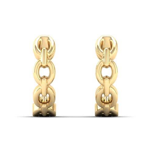 Nova Orbit Huggie Earrings in 9KT Gold