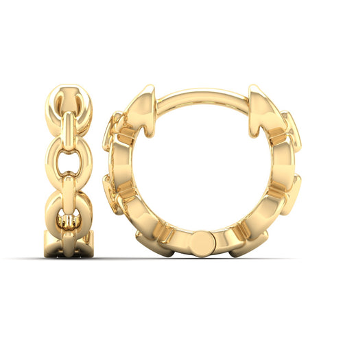 Nova Orbit Huggie Earrings in 9KT Gold