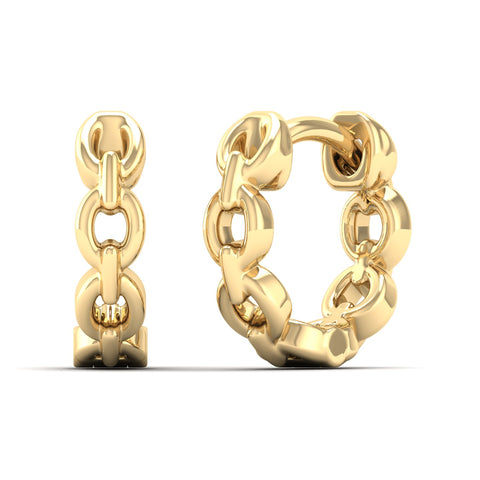 Nova Orbit Huggie Earrings in 9KT Gold