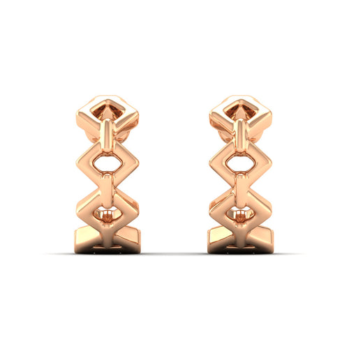 Nova Prism Huggie Earrings in 9KT Gold
