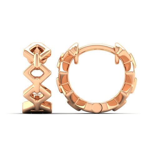 Nova Prism Huggie Earrings in 9KT Gold