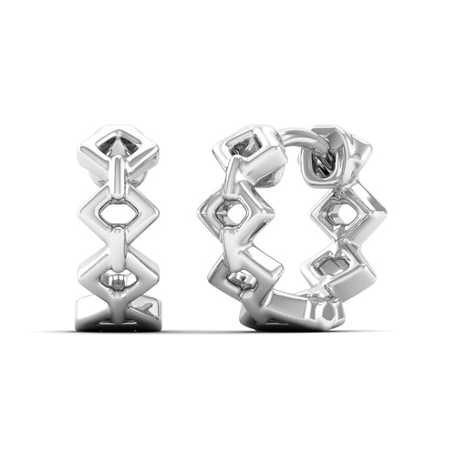 Nova Prism Huggie Earrings in 9KT Gold