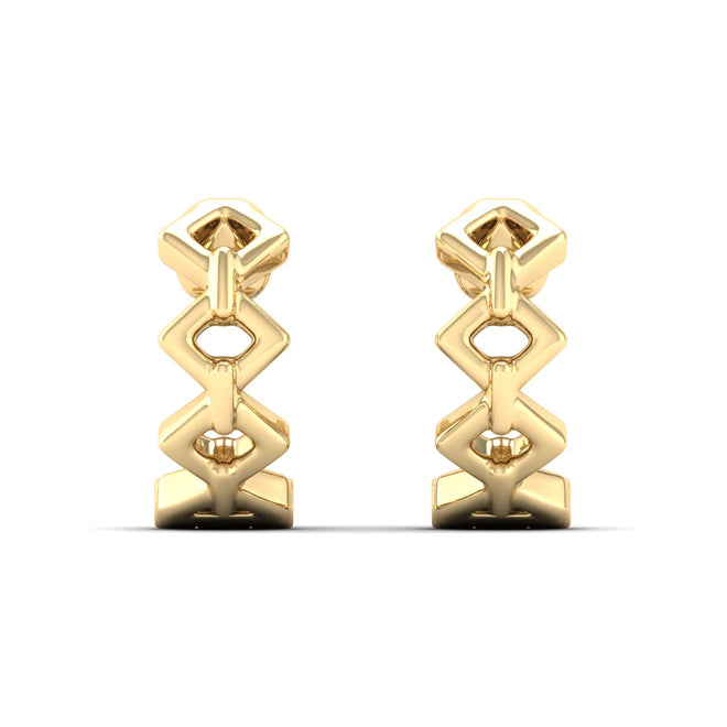 Nova Prism Huggie Earrings in 9KT Gold