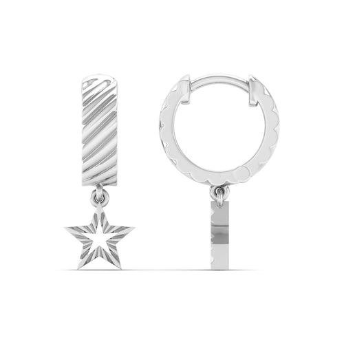 Nova Stellar Dangle Huggie Earrings in 9KT Gold