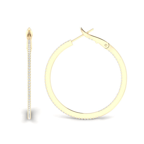 1/2 Ctw Petite Round Hoops