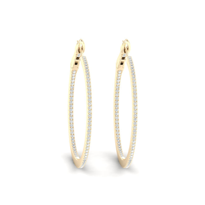 1/2 Ctw Petite Round Hoops