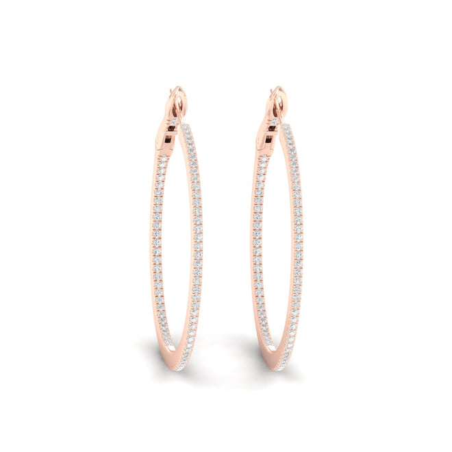 1/2 Ctw Petite Round Hoops