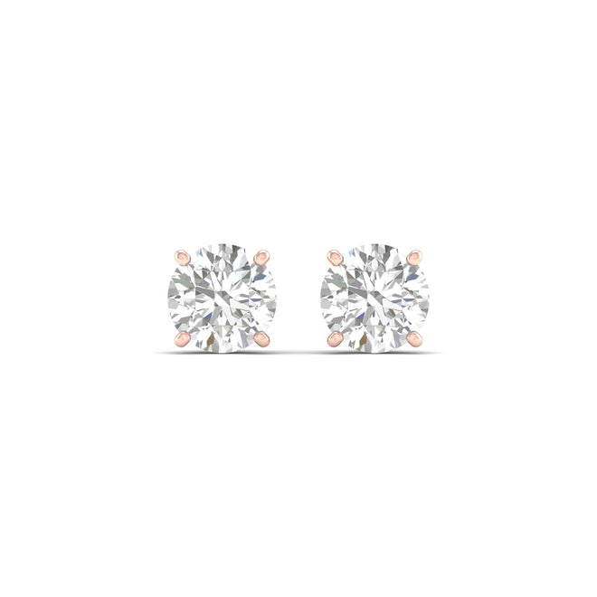 3 ctw Classic Round Solitaire Ear Stud