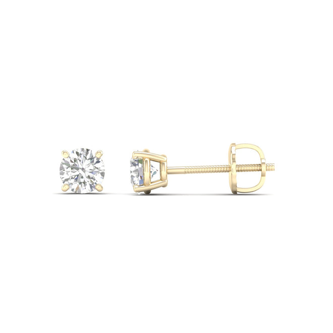1/2 ctw Classic Round Solitaire Ear Stud