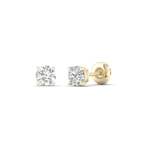 1/2 ctw Classic Round Lab Grown Solitaire Ear Stud