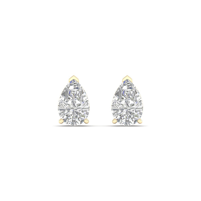 1 1/2 ctw Classic Pear Solitaire Ear Stud