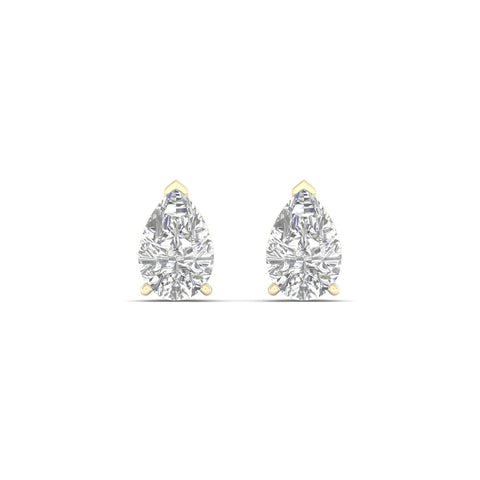 1 1/2 ctw Classic Pear Solitaire Ear Stud