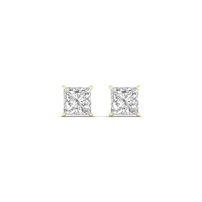 1/2 ctw Classic Princess Solitaire Ear Stud