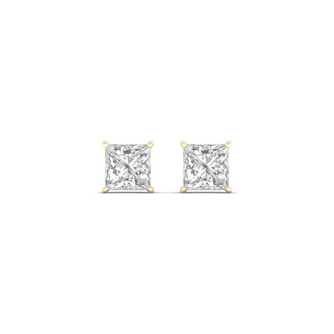 1/2 ctw Classic Princess Solitaire Ear Stud