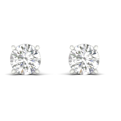9 ctw Classic Round Lab Grown Solitaire Ear Stud