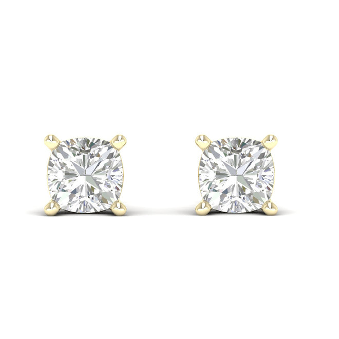 10 ctw Classic Cushion Solitaire Ear Stud