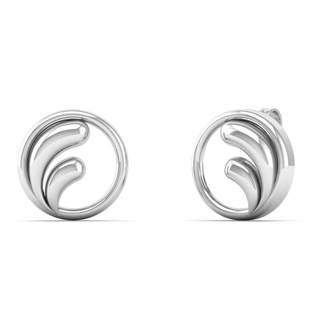 Plain Tide Silver Ear Stud