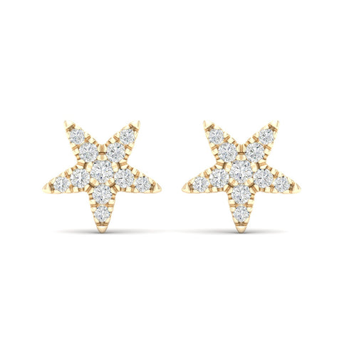 1/6 Ctw  Tiny Star Fashion Ear Stud