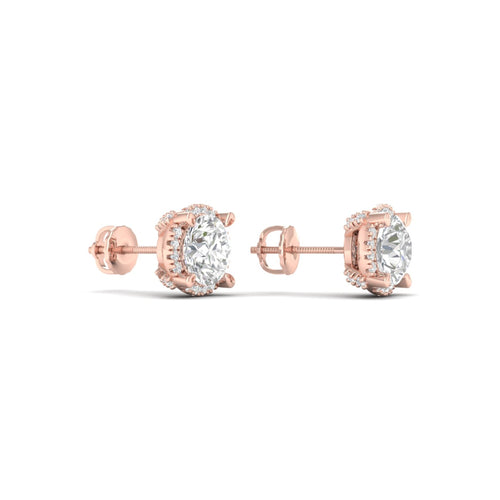 2 1/4 ctw Round Halo Stud Earring