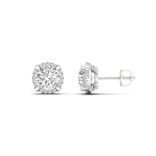 2 1/4 ctw Round Halo Stud Earring