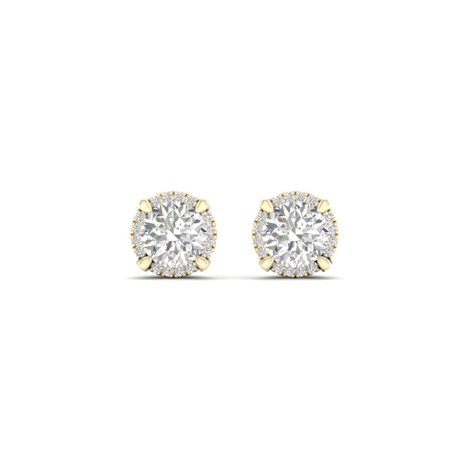 2 1/4 ctw Round Halo Stud Earring